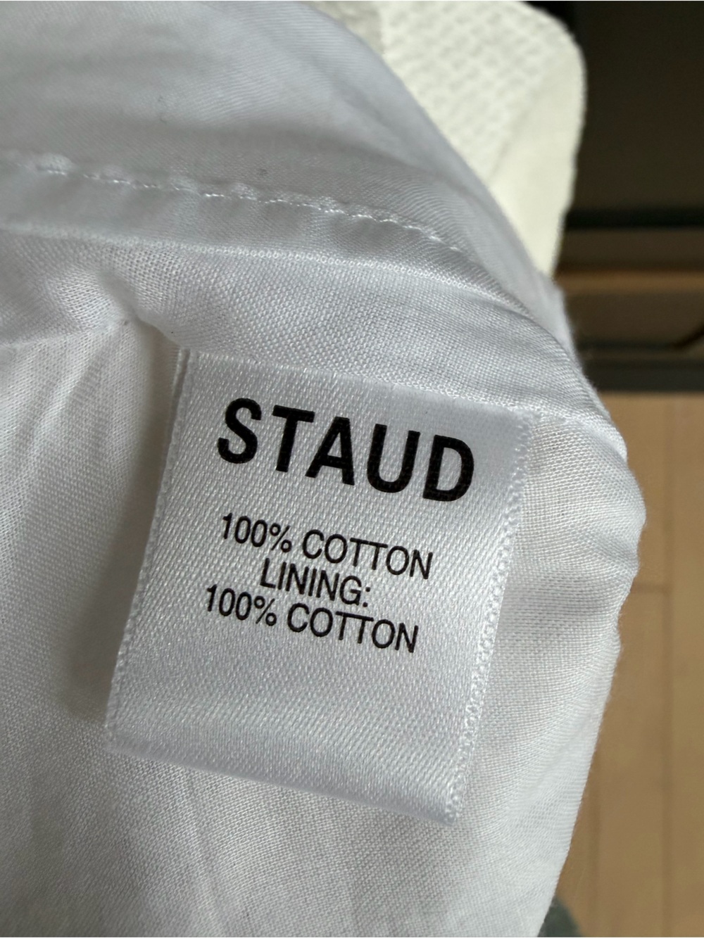 STAUD Wells Embroidered White Minidress with Multicolor Trim | 6 | NWT - Picture 14 of 14
